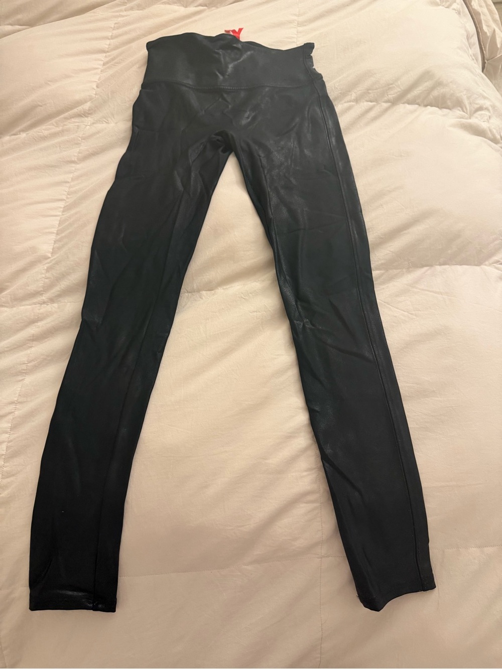 SPANX Shiny Black High-Rise Leggings